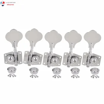 

Chrome 4 Bass Tuning Pegs Tuner Open Type Machine Head for Electric Jazz Bass 4R