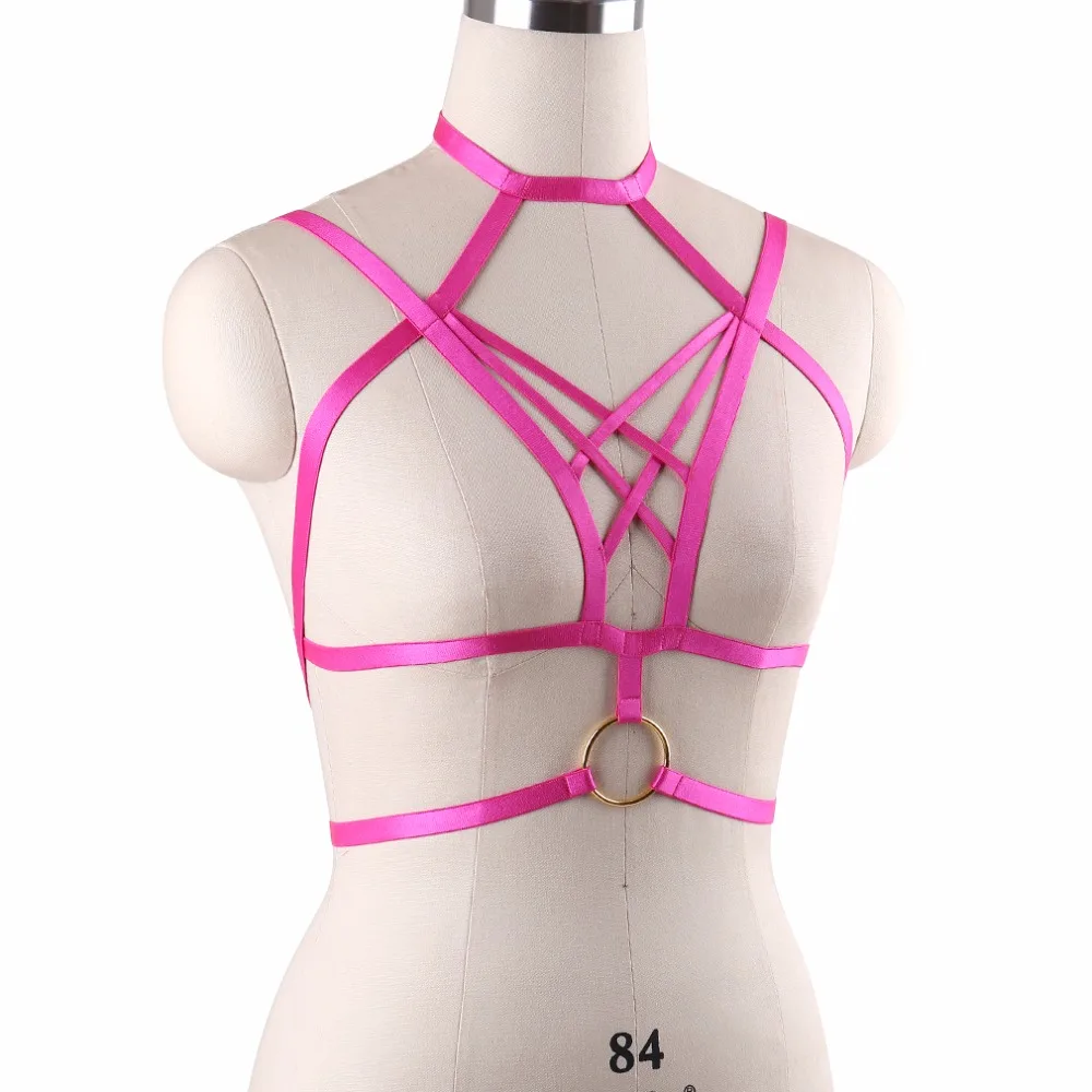 Сексуальный корсет с ремешками Bralette экзотический жгут для тела Связывание Белье большое уплотнительное кольцо косплей ночной клуб Соблазнительная одежда женские Фетиш DO0581