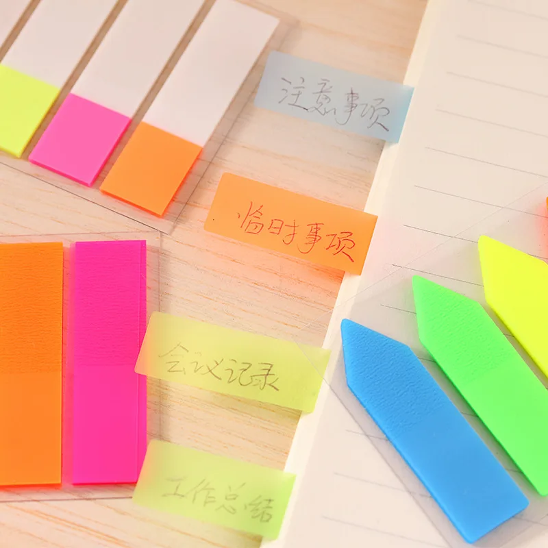 Kawaii флуоресцентные радужные блокноты для записей милый указатель блокнот Примечания отправить сообщение офисные школьные принадлежности царапины корейские канцелярские принадлежности