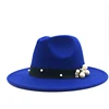 Wool Fedora Hat Hawkins Felt Cap Wide Brim Ladies Trilby Chapeu Feminino Hat Women Pearls Jazz Church Godfather Sombrero Caps 1
