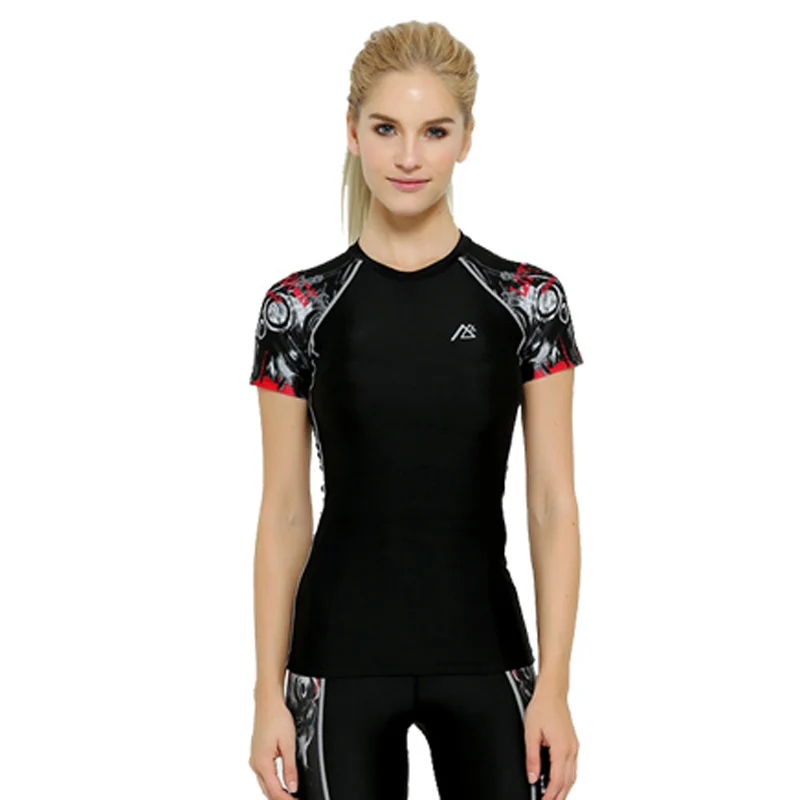 Women/girls Compression Short Sleeve T shirt Tops Breathable Exercise