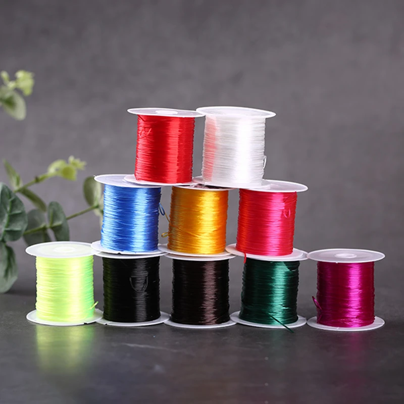 10m/Roll 1mm DIY Crystal Beading Stretch Cord Elastic Line Multi Color Wire/Cord/String/Thread Bracelet Jewelry Making | Украшения и