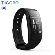 Diggro QS90 умный спортивный браслет монитор сердечного ритма в режиме реального времени, измеритель артериального давления, IP67 Фитнес трекер для Andriod IOS