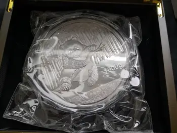 

2014 panda silver coin 1kg Commemorative Coins with certificate and box for Decoration Gift Tourist Souvenir