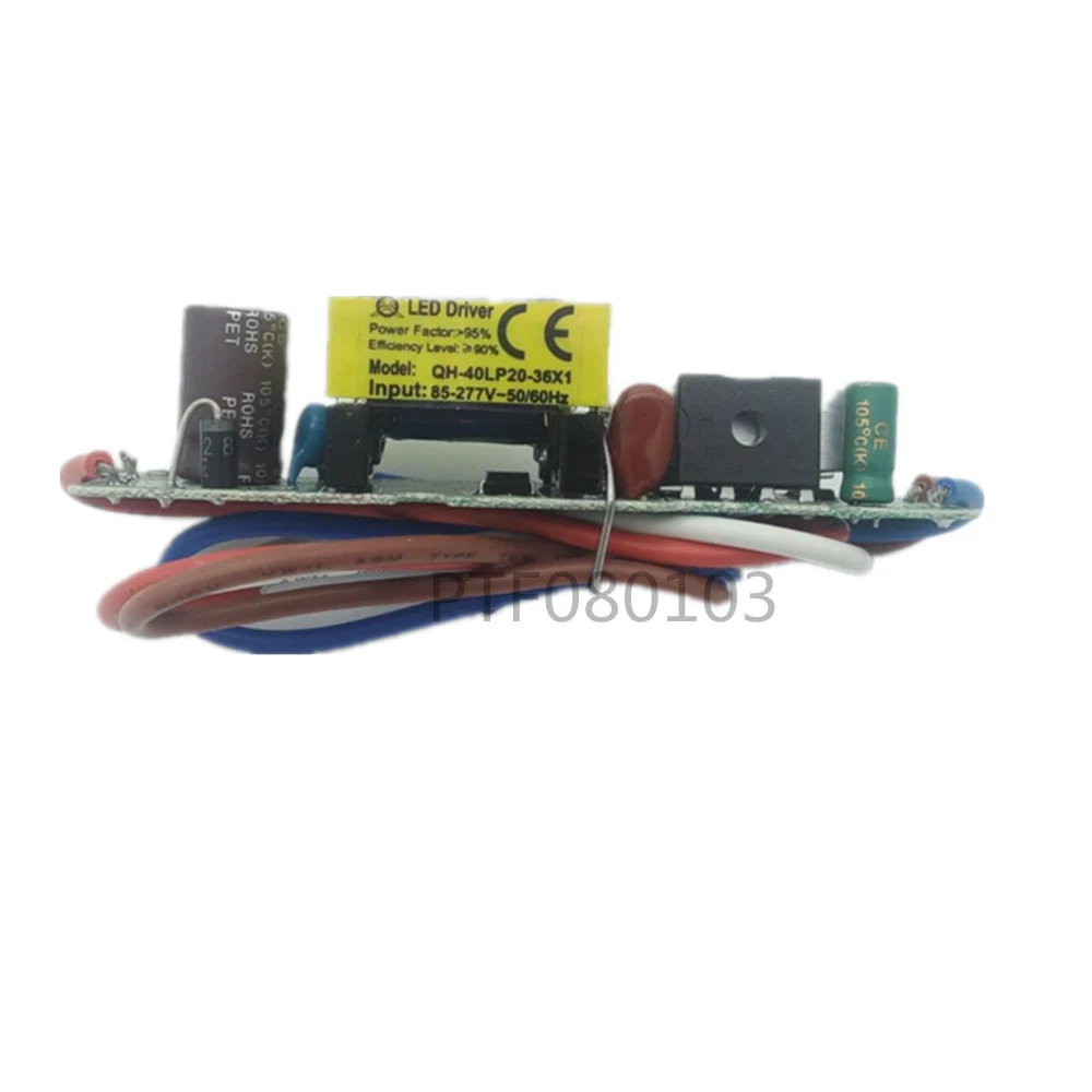 2 шт. изоляция 36 Вт AC85 277V светодиодный драйвер 20 36x1W 300mA DC60 120V LEDPowerSupply постоянного