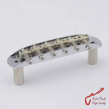 

1 Set GuitarFamily Brass Threaded Saddles Vintage Jazzmaster / Jaguar / Mustang Type Bridge Chrome ( #1249 ) MADE IN KOREA