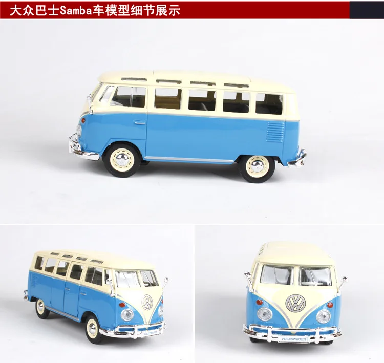 1/24 Volkswagen автобус Самба литая модель машины Модель ретро автобус| |