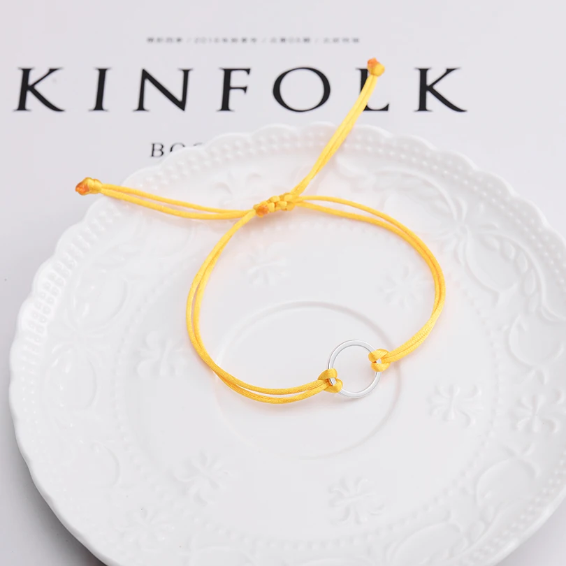 Pipitree Simple All-Match 10 Colors Round Circle Bracelet Lucky Red String Bracelets & Bangles for Women Kids Handmade Jewelry - Image 3