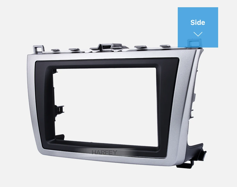 Harfey автомобильный DVD стерео панель радио фасции Для 2009 2010 2011 2012 2013 Mazda 6 Dash Mount пластиковая металлическая рамка серебристо-черная 2DIN