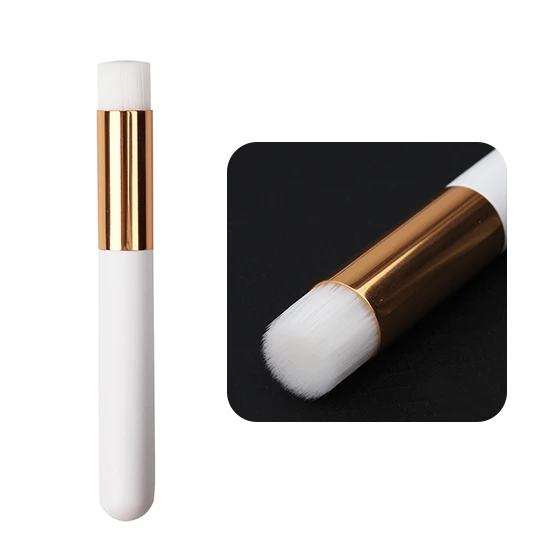 NEWCOME 1 шт. кисти для очистки ресниц Кисть для шампуня для лица щетка для мытья бровей и носа чистые накладные ресницы инструменты для макияжа - Handle Color: Flat White
