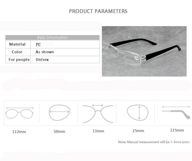 Портативные TR90 дужки очки для чтения для мужчин и женщин полная оправа прозрачные увеличительные защитные очки светильник повседневные унисекс дальнозоркости+ 1,0-+ 4,0