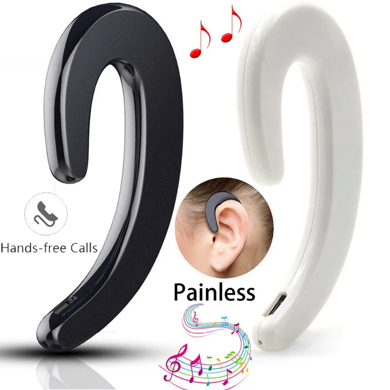 

Wireless Bluetooth Headphones,Bone Conduction Earphone Sweat-proof Sports Ear-hook Headset With Mic for Xiaomi Samsung Iphone