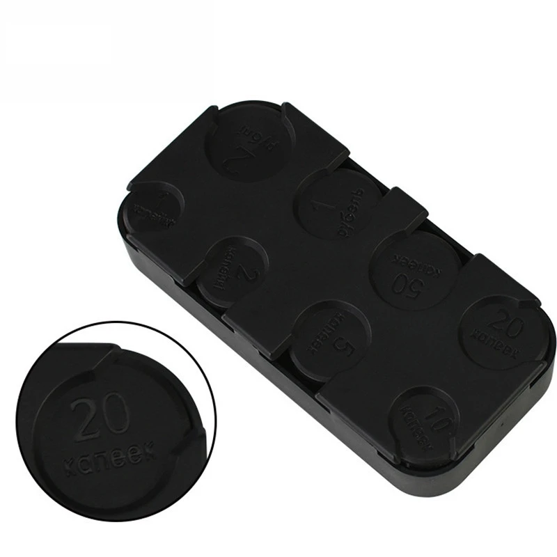 HNXZXB High Capacity Black coin box Euro Coin Dispenser Coins Purse