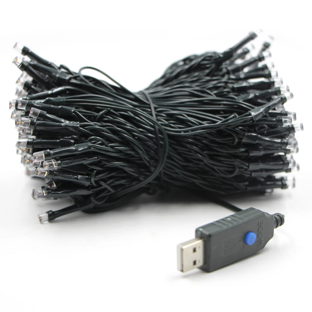 10 м 20 USB питание 100 LED Сказочный свет Светодиодная гирлянда 5V водонепроницаемый