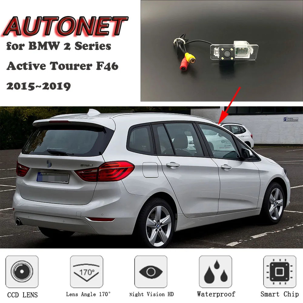 

AUTONET HD Night Vision Backup Rear View camera For BMW 2 Series Active Tourer F46 2015~2019 CCD/license plate Camera or Bracket