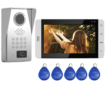 

XinSiLu New Arrival TFT LCD Color 7"Video Door Phone Doorbell IR Intercom Home Security Video System FRID Camera 1V1