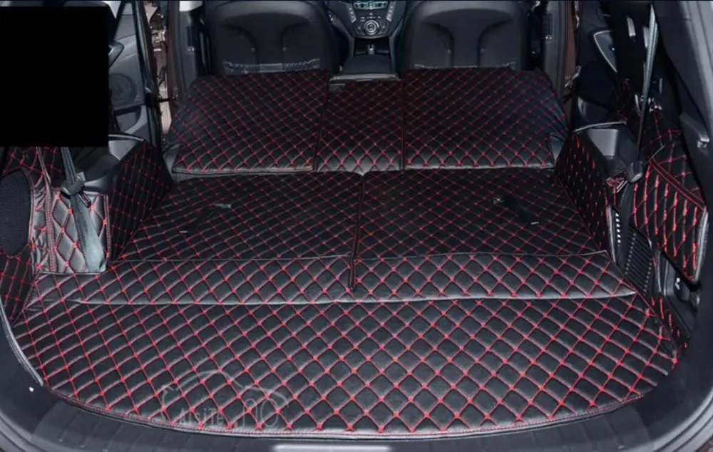 Волоконно кожаный коврик для багажника автомобиля Hyundai grand santa fe 2012 2013 2014 2015 2016 2017