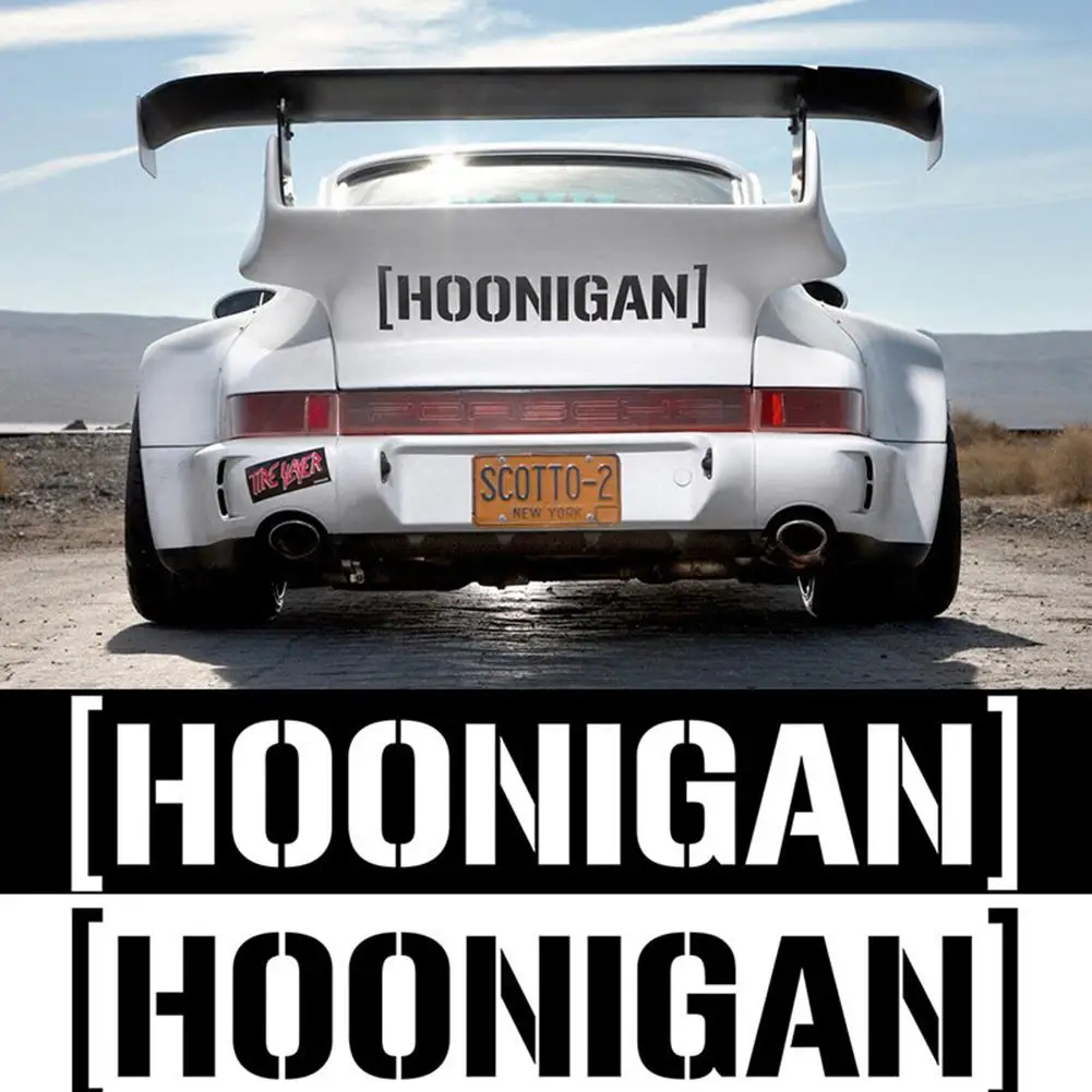 Hoonigan печать автомобиля окна двери наклейки самоклеящиеся гоночные светоотражающие наклейки accesorios automovil