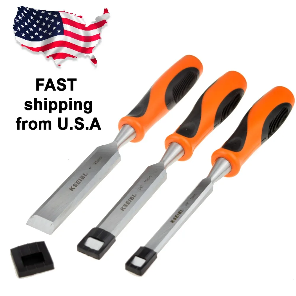 KSEIBI 312115 Wood Chisel Set Of 3 Piece With Durable Non Slip Handle