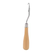 1pc Wood Handle Latch Crochet Hook Hair Weave Needle wigs Knitting Extensions styling tools Carpets Making Repair Craft Tools