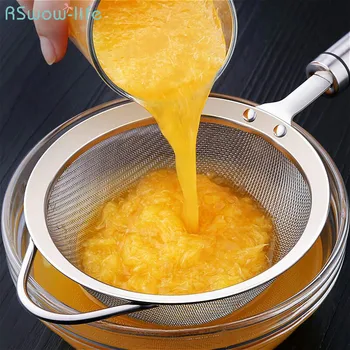 

Stainless Steel Kitchen Spoon Juice Filter Leak Kitchen Soybean Milk Filter Screen Kitchen Appliances Household Strainer Basket