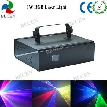 

1W RGB DMX Full Color ILDA Animation Laser Light DJ Stage 1 Watt 1000mW for sale