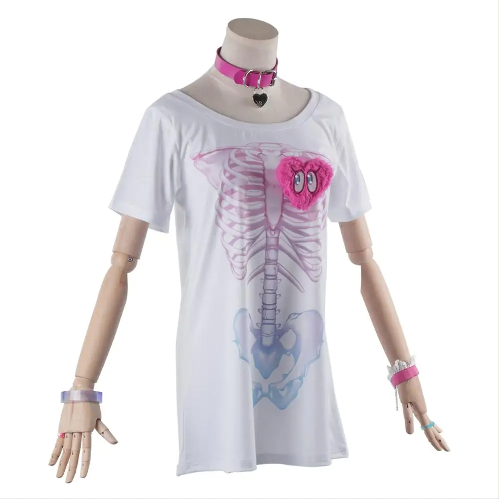 Карнавальный Костюм Золушки для девочек Yumemi Riamu, футболка, аксессуары, парик из розовых волос для взрослых, карнавальное нарядное платье для женщин