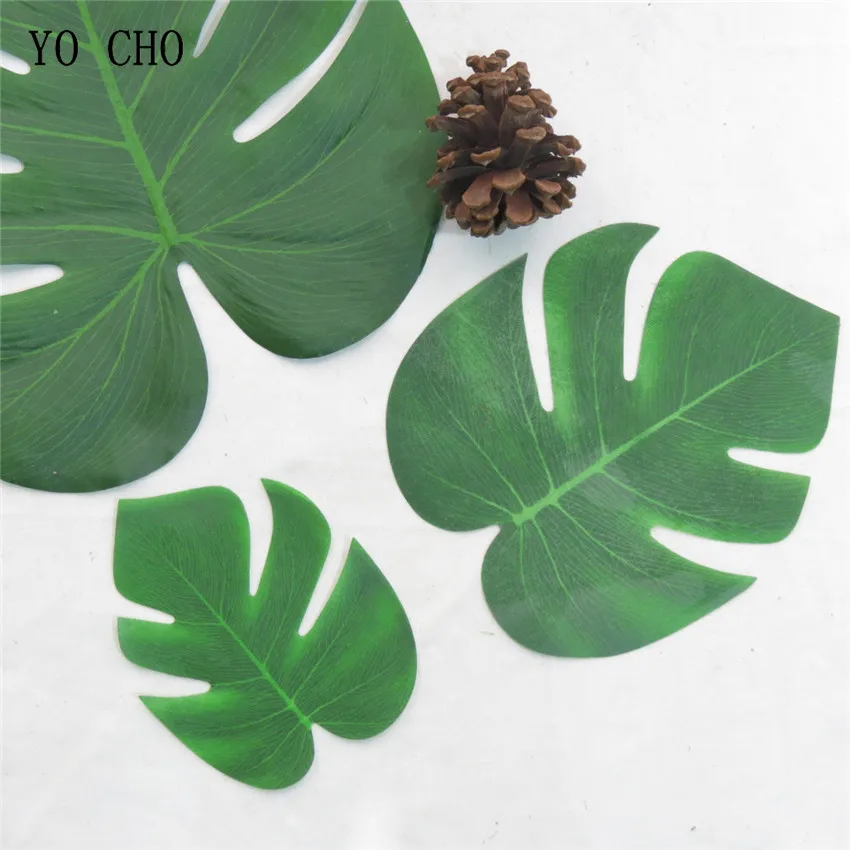Yo Cho 6pcs/lot Free Shipping Turtle Leaves Plants Artificial Green