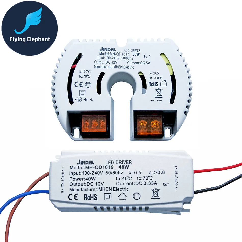 JINDEL светодиодная подсветка 12 Вт 20 40 60 100 CV источник питания для DC12V G4 G9 MR16 G5.3 3528 3020
