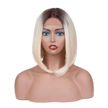 Новые модные короткие парики боб прямые различные цвета выбор синтетические парики на фронте шнурка