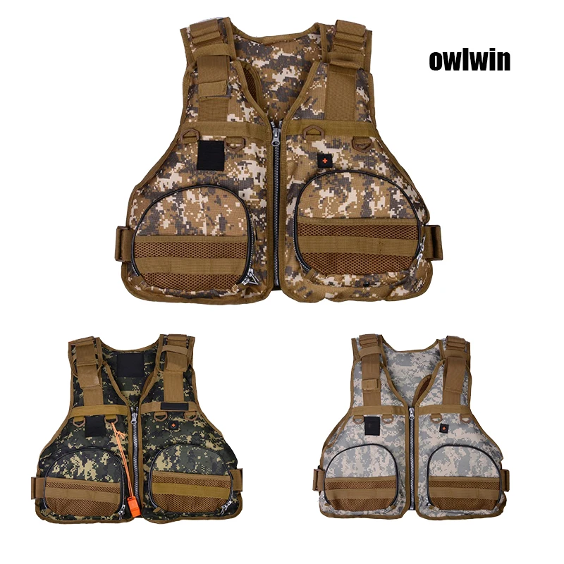 

Lua models vest dual purpose life jackets Camo fishing suits swim outdoor fishing life vest