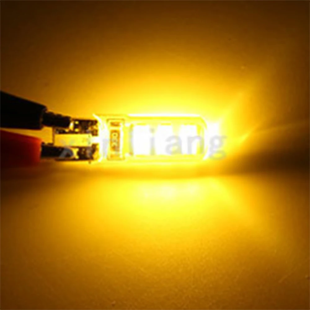 Яркий кристалл T10 из силикагеля белый желтый синий красный W5W 5050 6SMD лампа