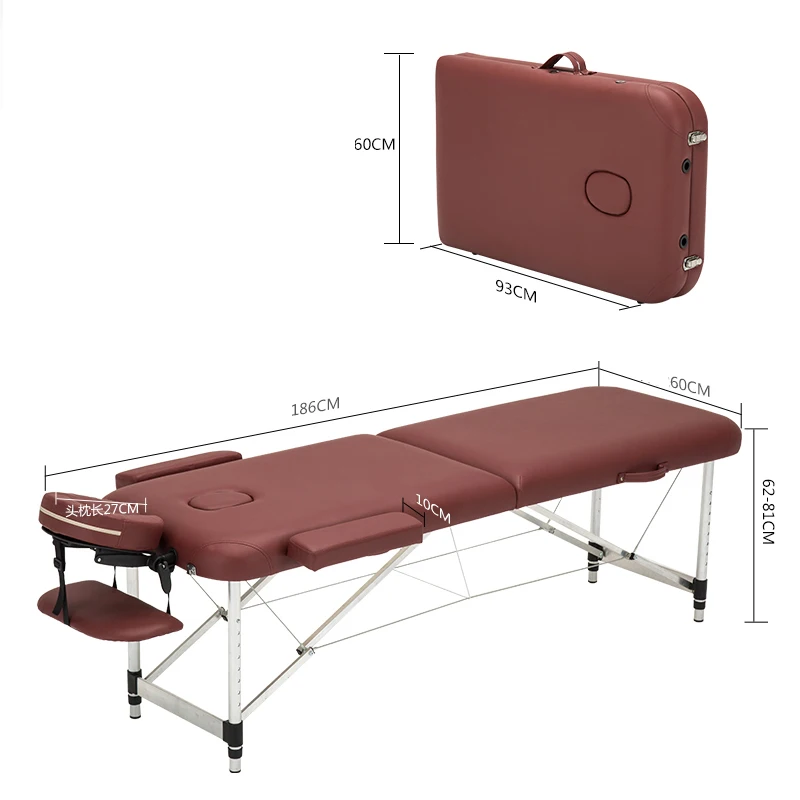  Folding Beauty Bed Professional Portable Spa Massage Tables Lightweight Foldable with Bag Salon Fur