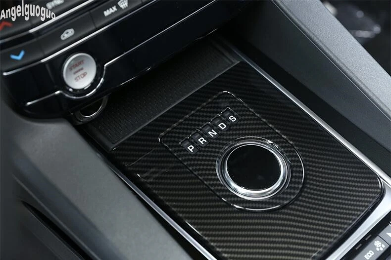 ABS карбон/хром стиль для Jaguar XE XF F-pace автомобиля переключения передач P R N D рамка декоративная крышка отделка панели блесток обновление стикер