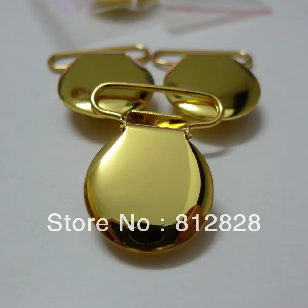 gold pacifier chain