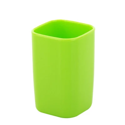 Переливающаяся чашка для полоскания зубная щетка для ванной комнаты зубная паста PP материал квадратный уплотненный креативный держатель 300 мл - Цвет: Зеленый