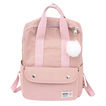 

Green Travel Backpack Colorful Solid Candy Color Waterproof Nylon Casual Backpack School Bag Big Capacity Bag Mochila #LR3