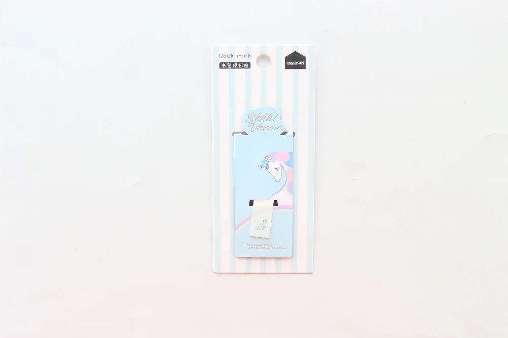 Domikee cute kawaii cartoon unicorn shape school student magnetic bookmark for books candy paper book marks stationery gift