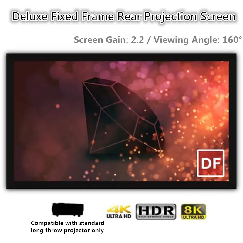 

F1HRGG 16:9 HDTV Professional Fixed Frame Rear Projection Screen for multi-applications