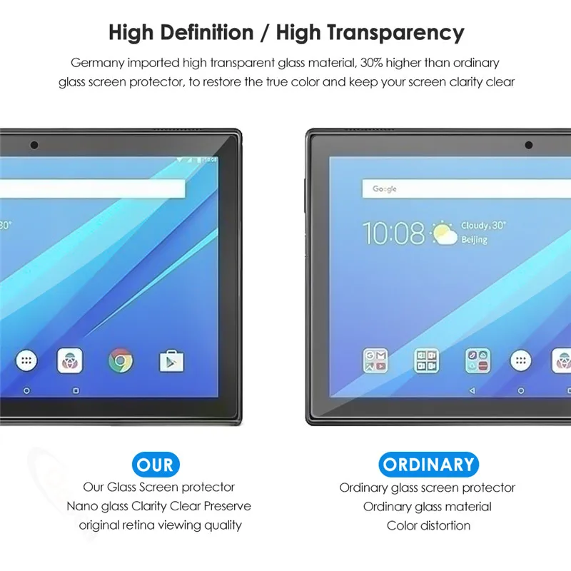 Qosea закаленное Стекло для lenovo Tab E10 TB X104F 10 1 Экран протектор ультра тонкая Обложка E7