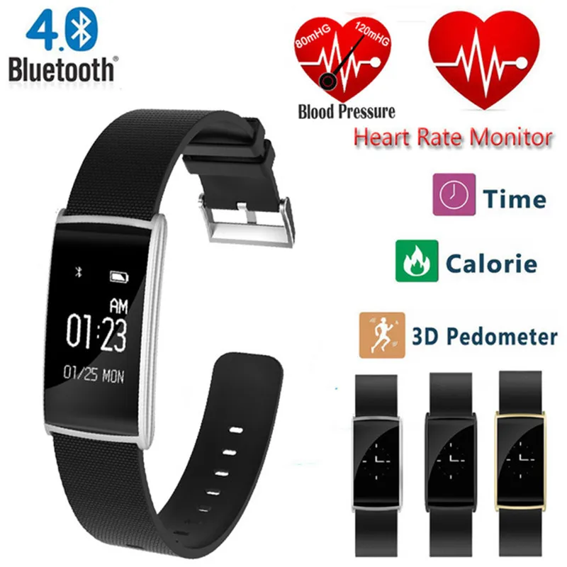 

Smart Band Bracelet 2018 New Heart Rate Monitor Smart Wristband Fitness Watch Tracker Blood Pressure Smartband for IOS Android