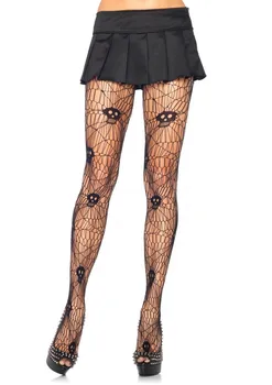 

Sexy Black Widow Spider costume Net Stockings Spider Web Pattern Pantyhose Tight
