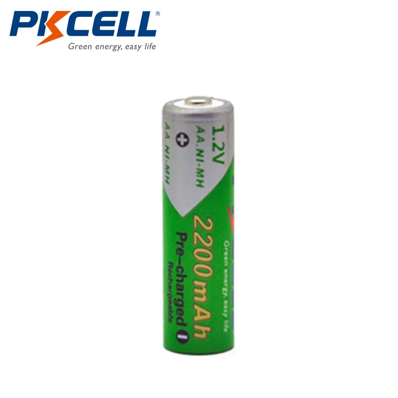 12 перезаряжаемых аккумуляторов PKCELL AA Ni-MH 1,2 V 2200mAh с низким саморазрядом AA, 3 шт. чехол для аккумулятора