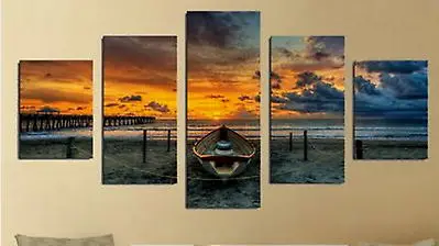 Résumé Original Décor Grand Encadrée Plage Coucher Du