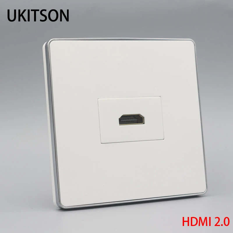 New HDMI 2.0 Wall Panel Backside Female To Female HDMI Plug Socket For 4K 3D