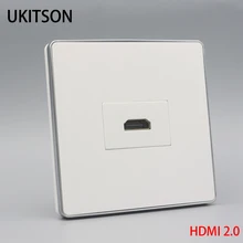New HDMI 2.0 Wall Panel Backside Female To Female HDMI Plug Socket For 4K 3D