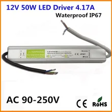 DC 12V 50W IP67 Waterproof LED Adapter Driver Transformer LED Power Supply for LED Garden Landscape Lamp Strip Light