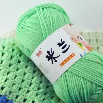 

High Quality 250g/Lot China Yarn For Knitting Natural Cotton Knit Crochet Eco-Friendly Dyed Organic Baby Wool Para Tejer Lana