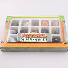 Природные руды минеральная коллекция детский подарок с коробкой украшение дома
