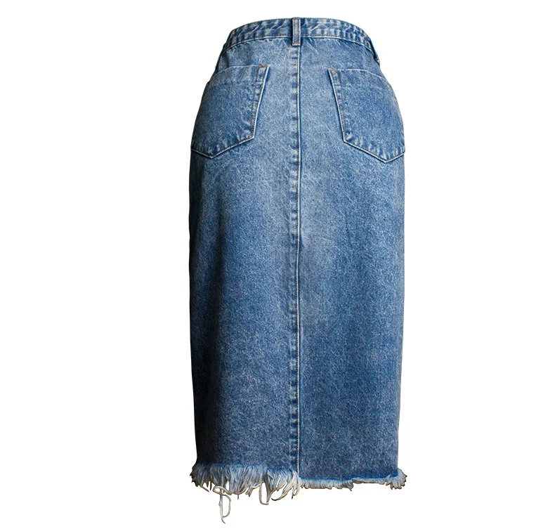 Skirt of female skirt hairline furl furl to wrap hip bull-puncher skirt irregular tassel tall waist skirt of halter MIDI skirt (19)